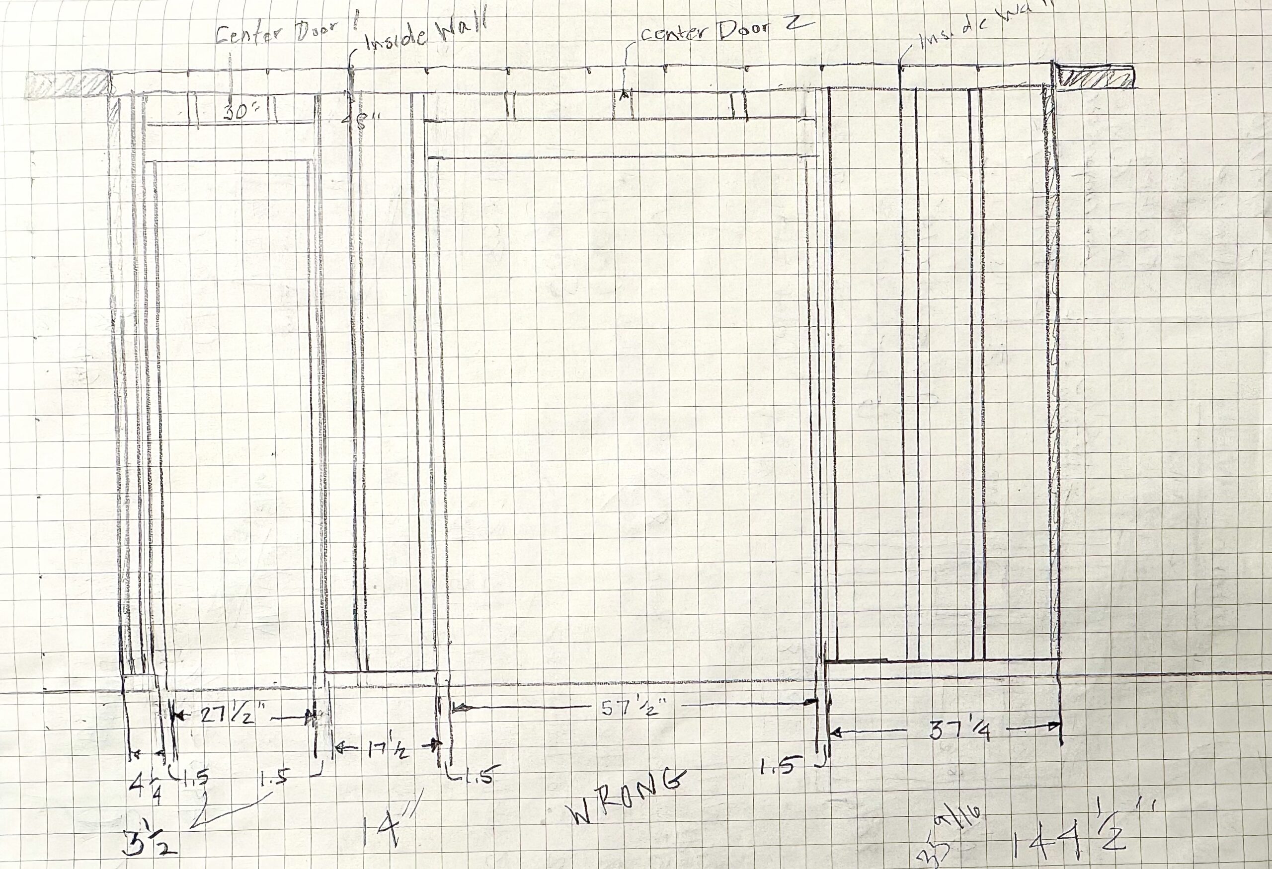 Front wall framing plan