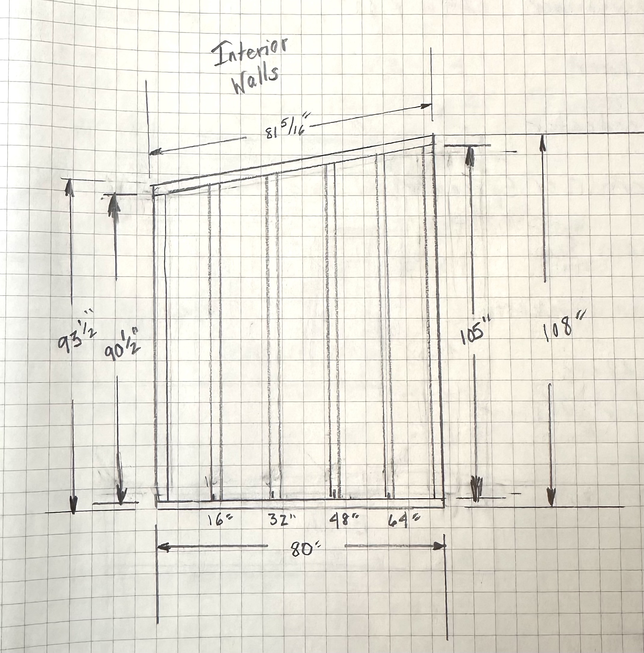 Framing Plan for the interior walls