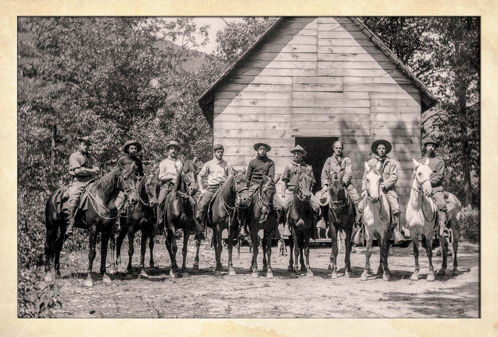 Biltmore Forest School students on horseback