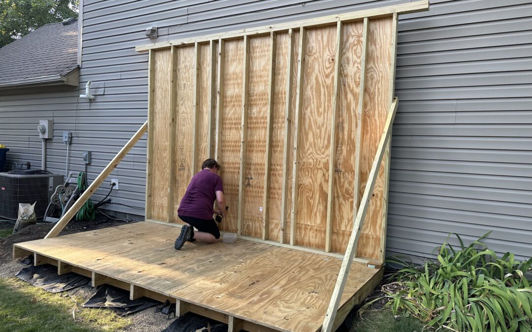 Rich & Katie’s Shed IV: Building the Back Wall