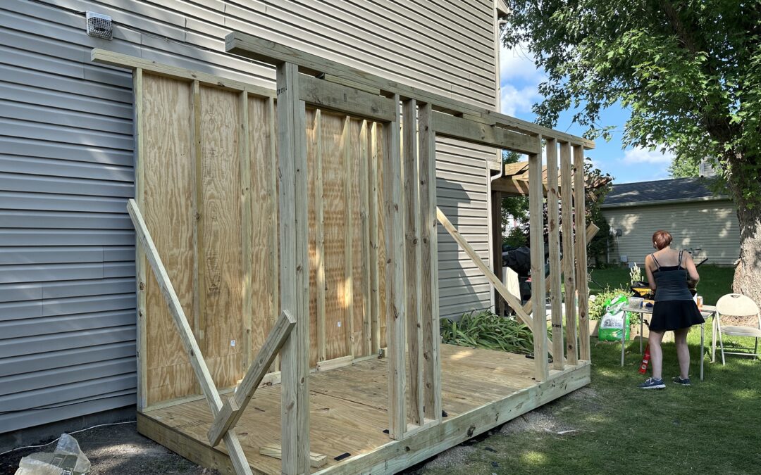 Rich & Katie’s Shed V: Building the Front Wall