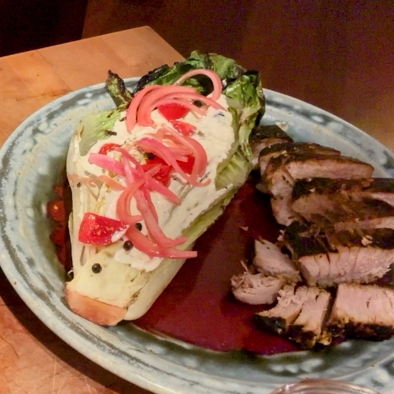 Grilled Caesar Salad with Seared Tuna